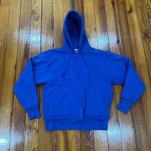 Camber Thermal Lined Zip Up Hooded Sweatshirt Cobalt Blue Men's Size Small USA